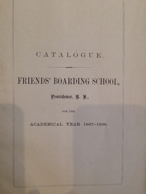 Friends' Boarding School Catalog, 1867-1868