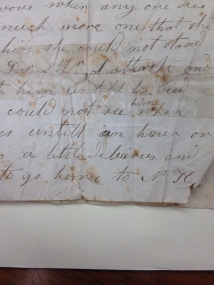 Excerpt of a letter from Sally Prentice Harris to her daughter Sarah Harris Fayerweather.